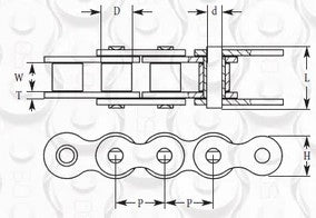 Roller Chain ANSI 40-1  AYA